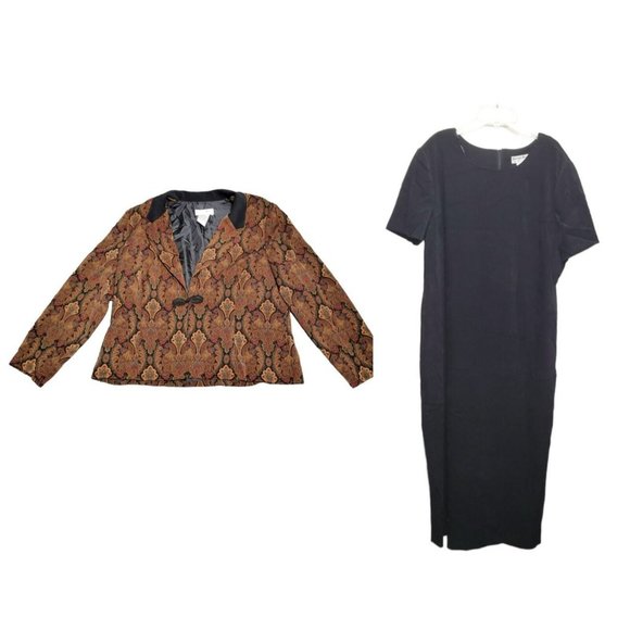 Drapers and Damons Petites Dress Blazer Women's Size 18P Black 2 Piece‎ Set NWT - Picture 1 of 9